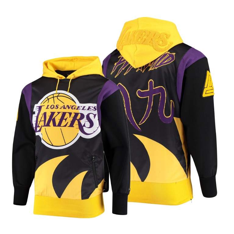 Men's Los Angeles Lakers NBA Retro Pyramid Throwback Gold Basketball Hoodie GQB5783JP